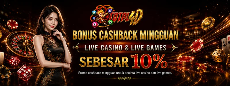 BONUS CASHBACK MINGGUAN CASINO GAMES UP TO 10 %